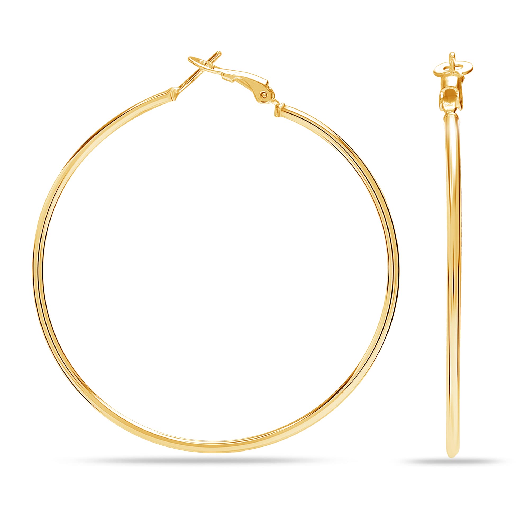 See full amazon price history chart for Amazon Brand - Nora Nico Gold Plated Clutchless Large Hoop Earrings for Women and Girls 70 MM Amazon Brand - Nora Nico Gold Plated Clutchless Large Hoop Earrings for Women and Girls 70 MM (B0BSNDVK33) Amazon Price History, Amazon Price Tracker
