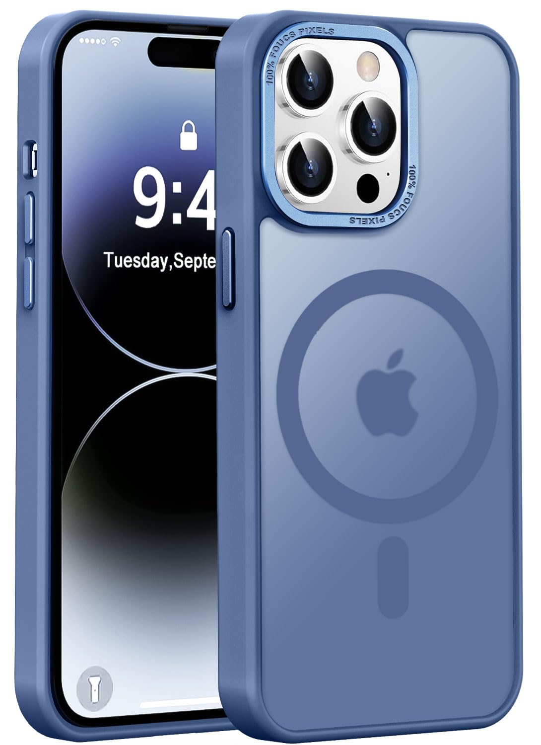 Newfuture Designed for iPhone 14 Pro Max Case with Magnetic [13 FT Military Drop Protection] [Compatible with Magsafe] Slim Translucent Matte