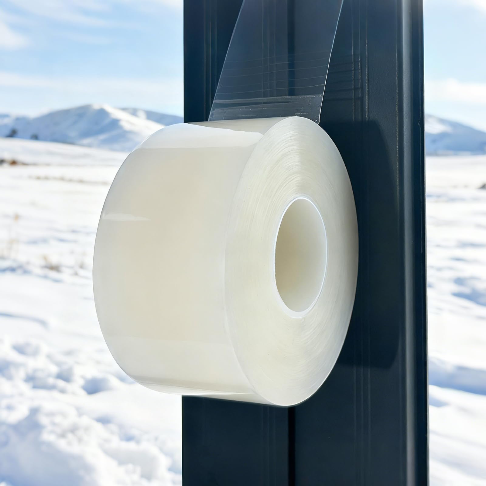 Birllaid Transparent Window Weather Sealing Tape, 2-Inch x 55 Yards, Window Insulation Sealing Film Tape, No Residue, Clear