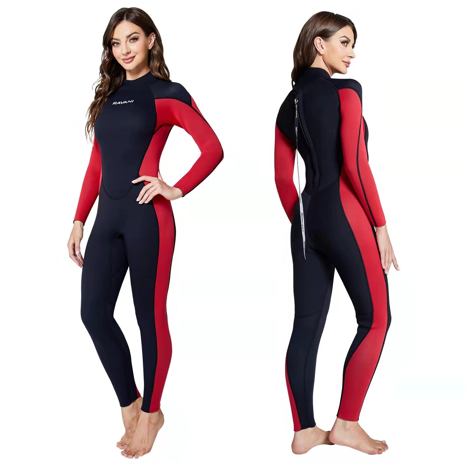 3mm Wetsuit Women,Ravani Womens Wetsuit for Women Freediving Wetsuit Full Wetsuit Neoprene Wetsuit surf Dive Wetsuit Long Sleeve Wetsuit for Surfing Diving Swimming Kayaking