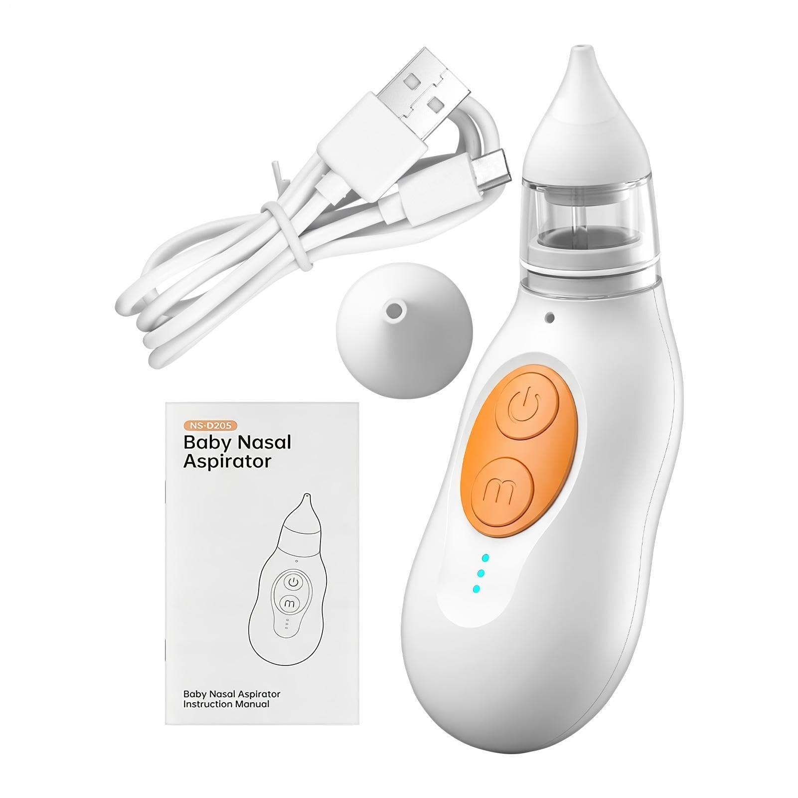 Kids Nose Sucker - Electric Nasal Suction Device, Gentle Mucus Cleaner, Babys Nasal Vacuum Tool, Safe Airway Hygiene Kit, Portable Health Cares Unit for Preschool Home Daily Nursery Travel Hospital