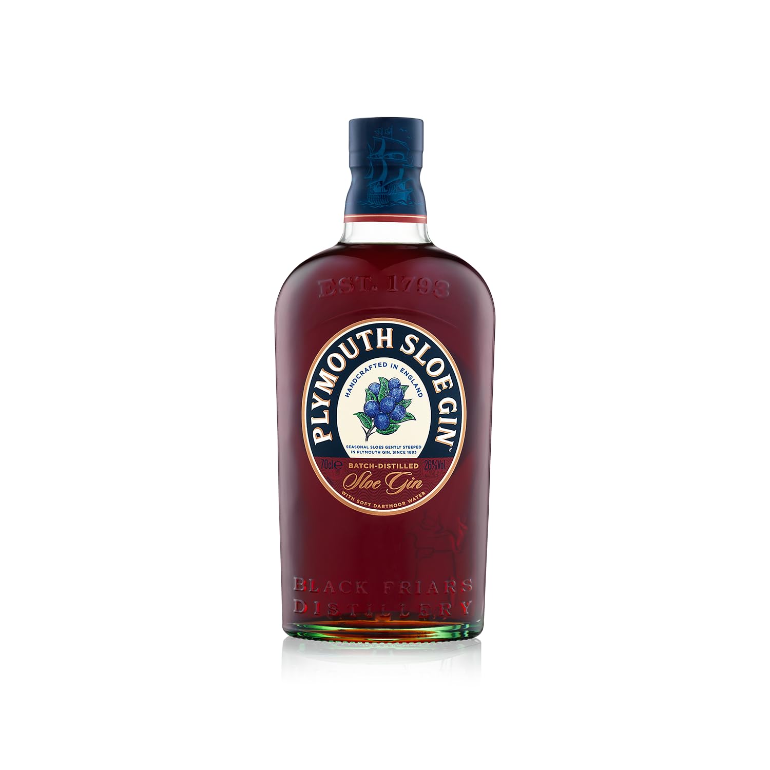 Plymouth Sloe Gin – Gin-Likör auf Basis von Schlehenbeeren mit fein-fruchtigen Noten und weichem Aroma – Traditionell hergestellt in der ältesten Destillerie der Welt – 1 x 0,7 l
