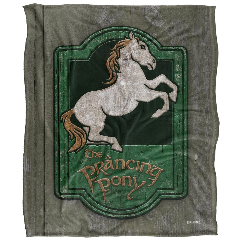 LOGOVISION The Lord Of The Rings Prancing Pony Sign Coperta super morbida al tatto setoso – 152 x 127 cm