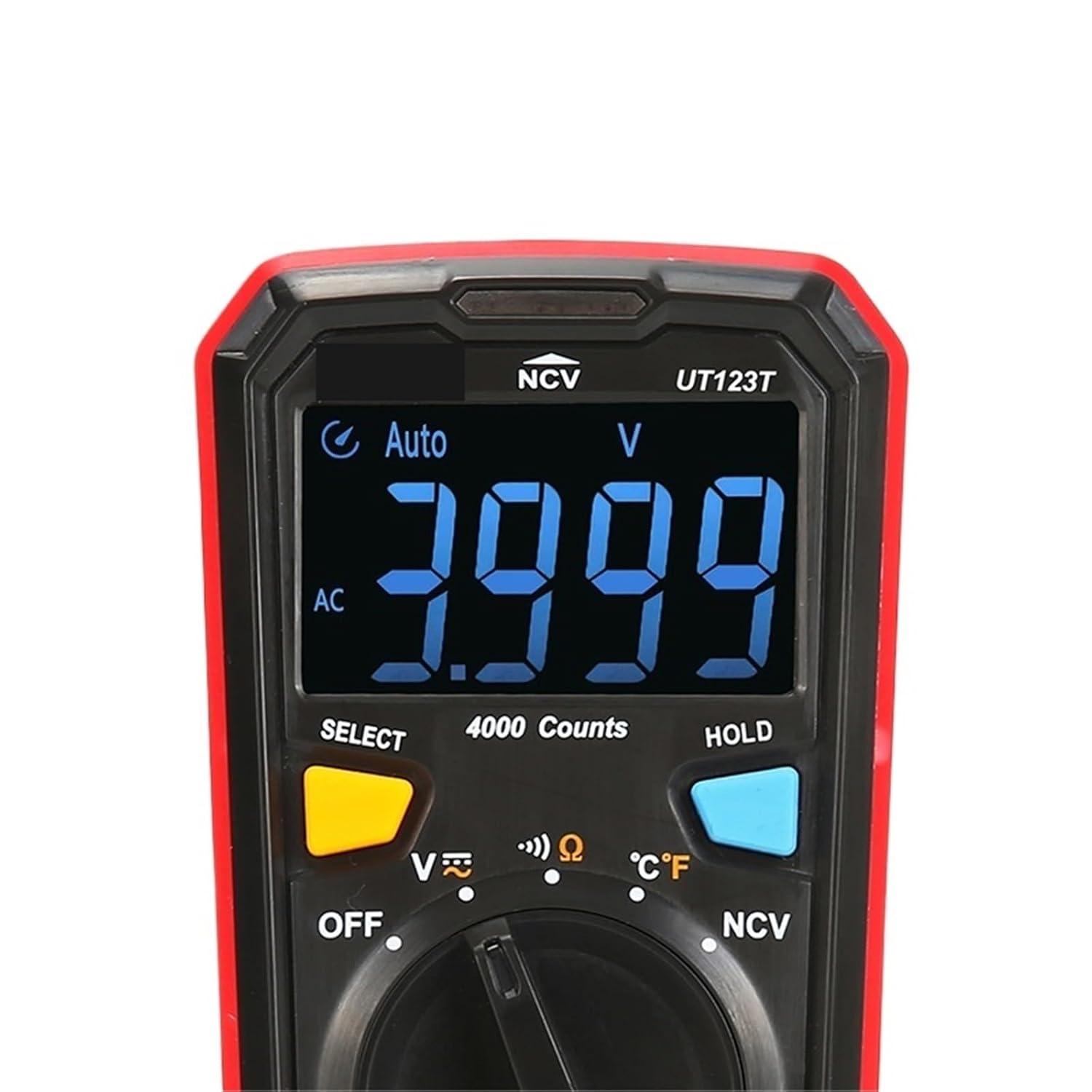 1pc Mini Digital Multimeter UT123T Auto AC Voltmeter Temperature Voltage Meter NCV Resistance Tester