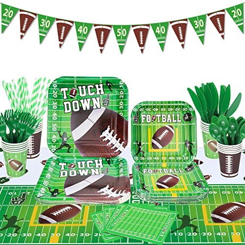 Fußball Party Dekorationen Fußball Geburtstag Supplies Fußball Thema Happy Birthday Benner Schild für Sport Thema Dekoration Fußball Party Dekor (Fußball-2) Cover