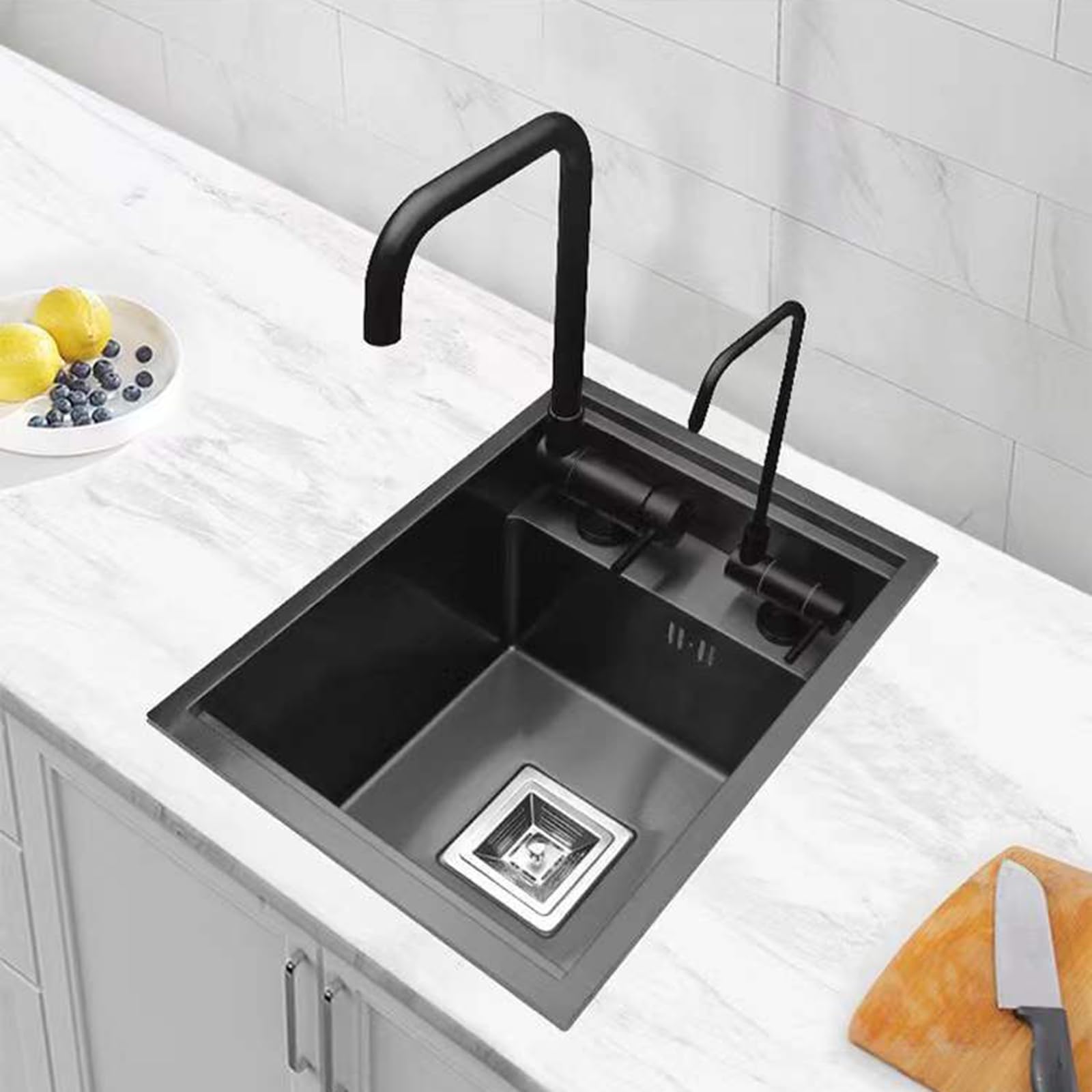 Grifo Plegable, Grifo para Osmosis Grifo Cocina Fregadero, Rotación de 360° Negro