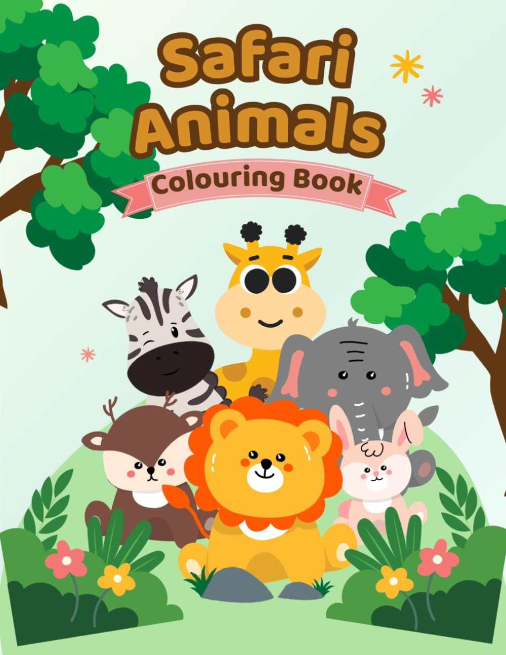 Animal Safari: a fun coloring book for kids
