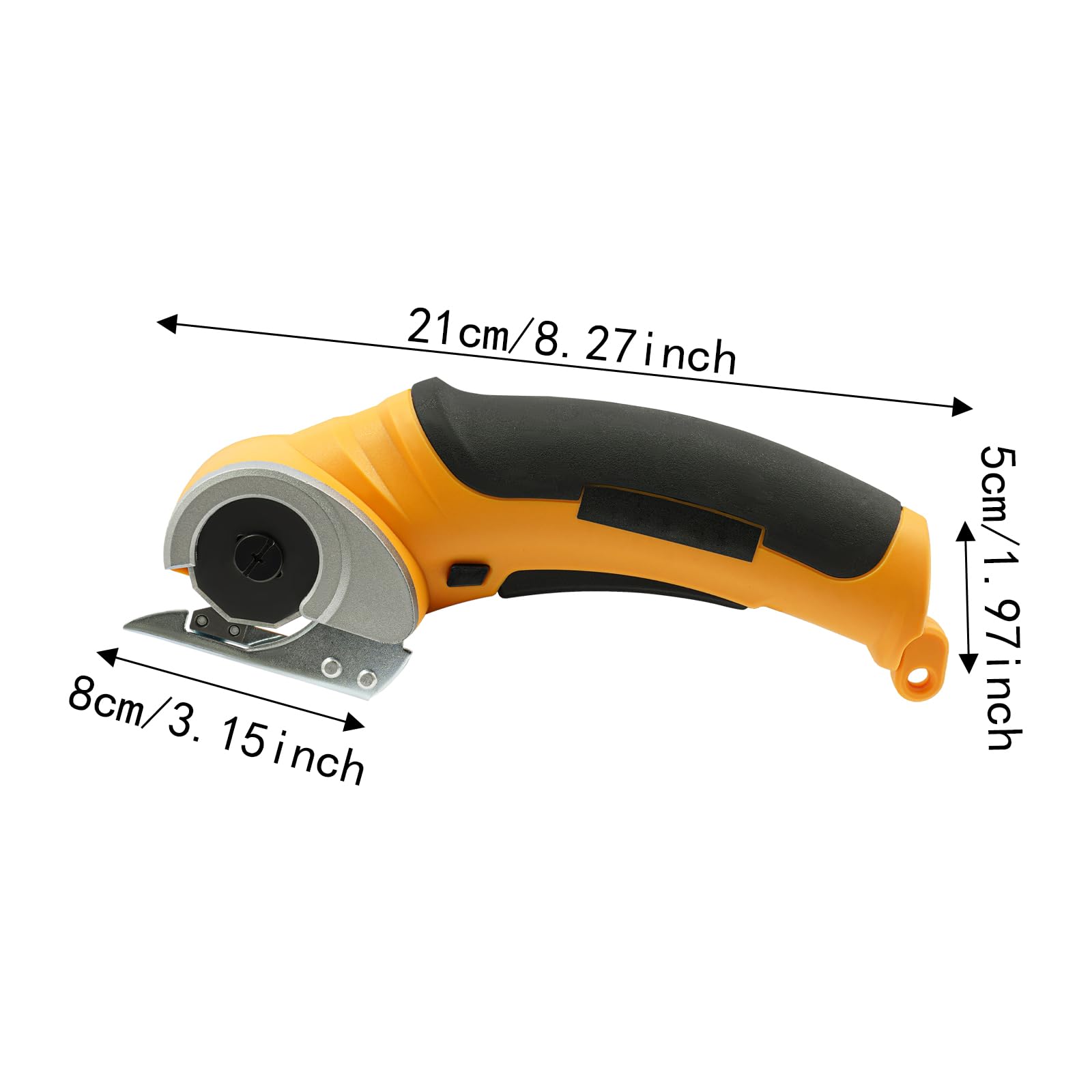Tijeras de tela eléctricas inalámbricas – Práctico cortador de tela, motor sin escobillas, corta tela, algodón, alfombra de hasta 3 mm, para manualidades, costura