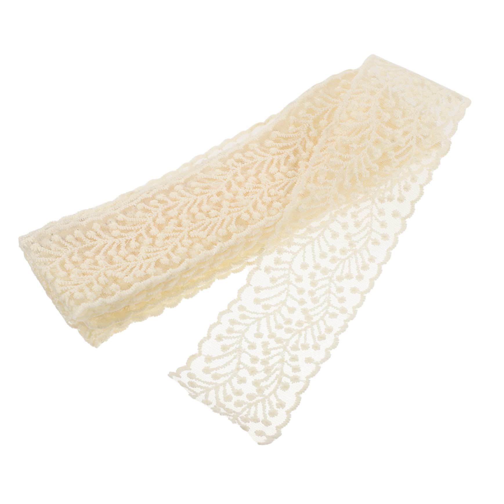 SHINEOFI 5rollos Cinta De Encaje De Bordado Para Manualidades y Ropa Adorno De Encaje Elegante Para Diy Metros De Material Para Accesorios De Moda y Decoración De Ropa