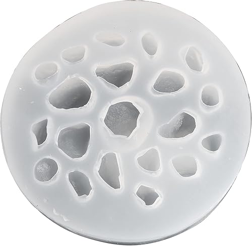 LQ Industrial Moldes de silicona para piedra de 20 cavidades, moldes de forma de guijarros de río y piedra irregular