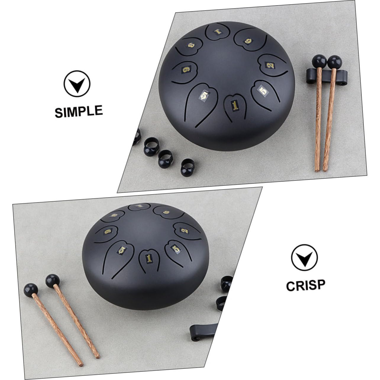Yardwe Instrumento de Lengua Etéreo Percusión Portátil de Mano para Principiantes Instrumento Musical para Amantes Música para Escenario de Entretenimiento Familiar