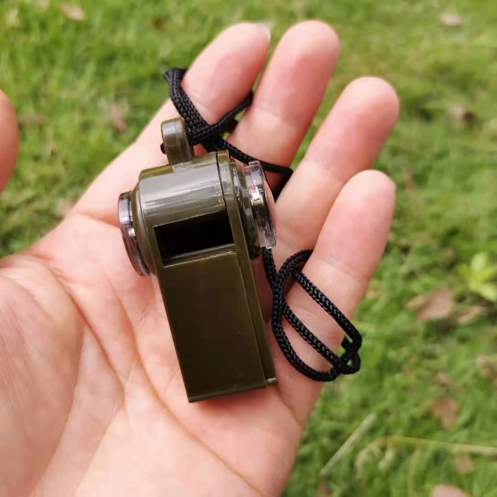 Kompas 1 szt. zewnętrzny gwizdek kompasowy termometr 3 w 1 kemping piesze wycieczki akcesoria wielofunkcyjne narzędzia survivalowe nylonowy kompas na szyję