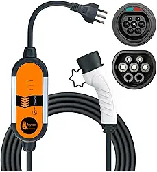 Carregador para elétricos, adaptador ajustável de 3,5 kW 85-264 V, 20A,TYPE2 IEC62196-2 para veículos elétricos, PHEVs