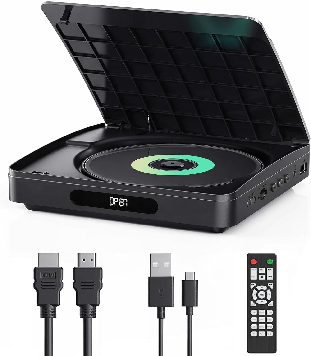 Reproductor DVD para TV, Reproductor DVD HDMI YOTON 1080P HD, Sin Restricción de Región, Función de Ultima Memoria, Reproductor CD con Puerto USB, Control Remoto, NTSC/PAL