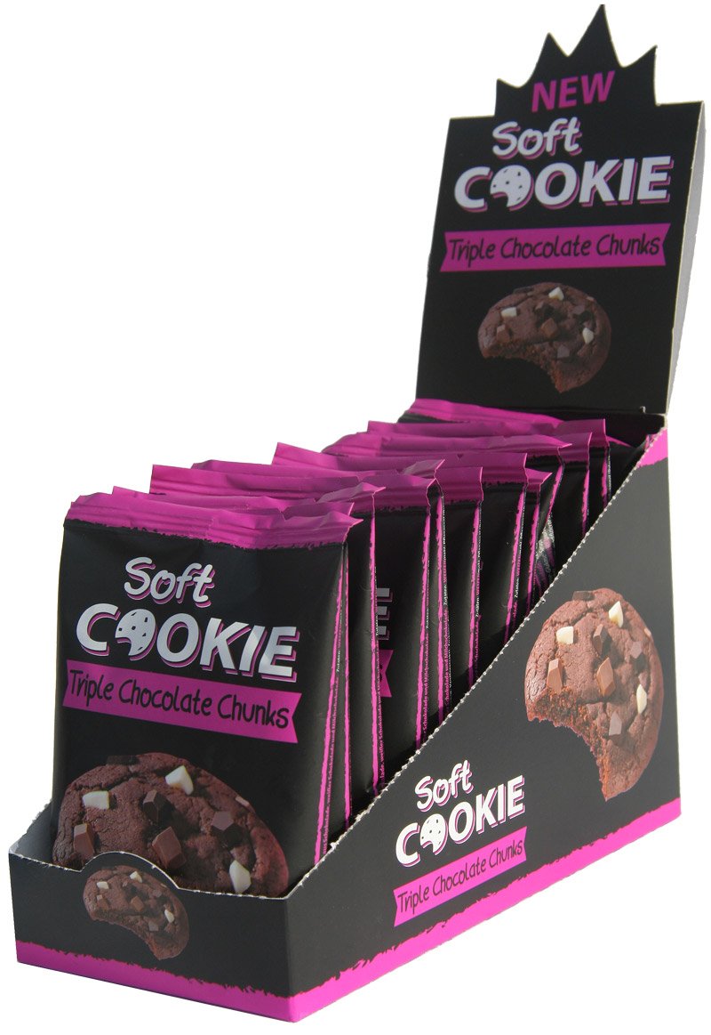 Soft COOKIE Triple Chocolate Chunks - 12 x 45g Multipack; Kekse einzeln ...