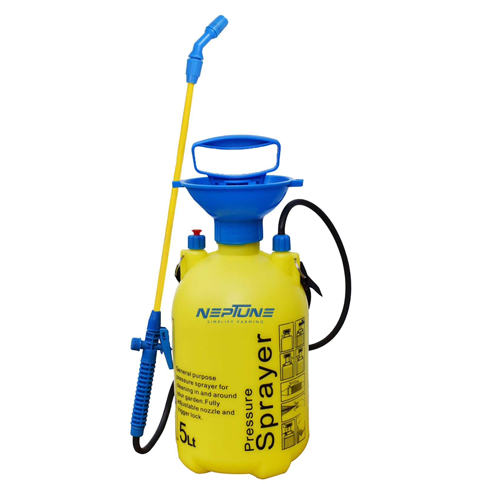 Neptune Simplify Farming 5L Hand Operated Compression Sprayer | Adjustable Shoulder Strap & Pressure Relief Valve| Ideal for Gardening,Plant Watering, Lawn, Household Cleaning,Sanitising & Agriculture (B00QTW1MCI) Amazon Price History, Amazon Price Tracker