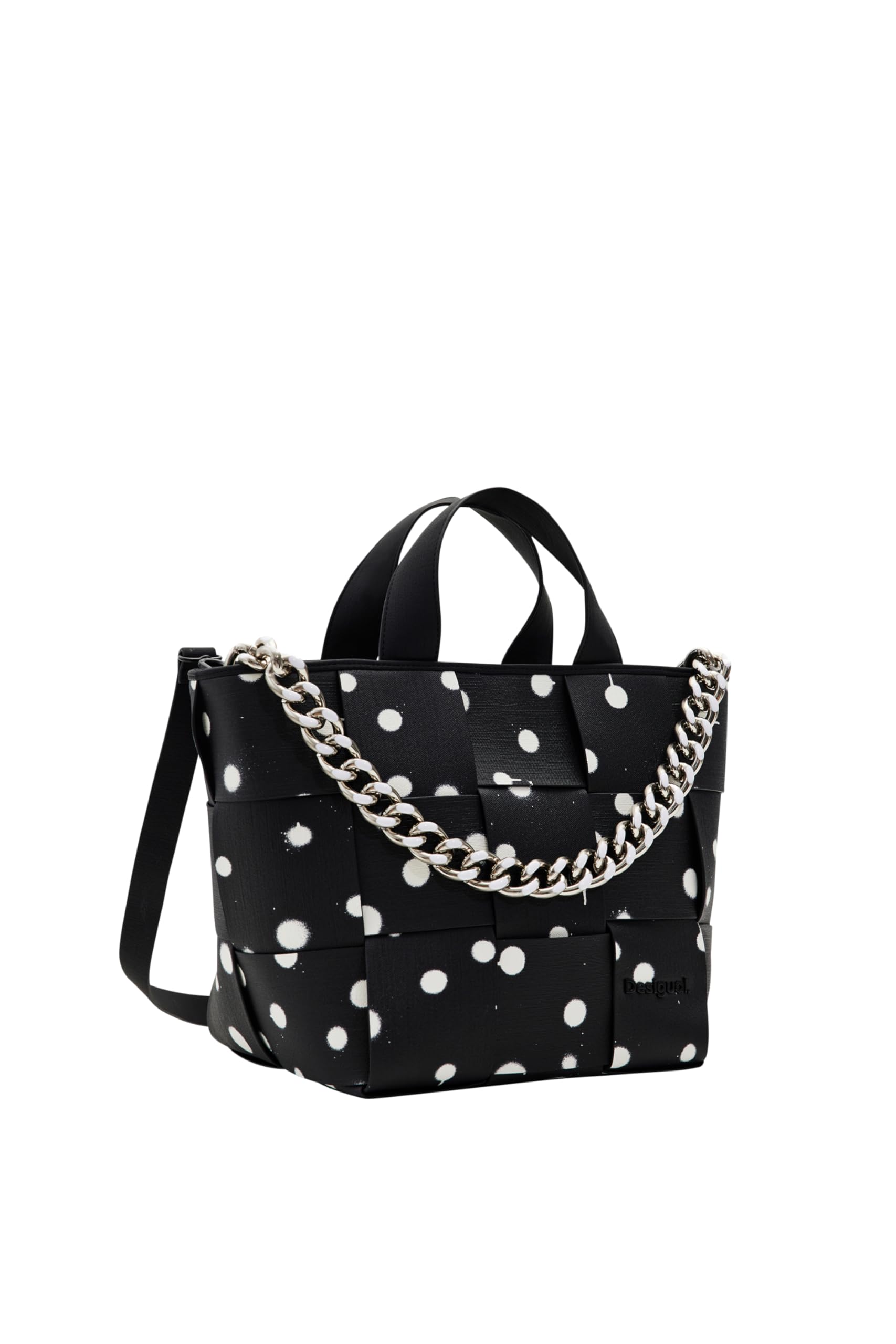 Desigual Women's Black Shopping Bags, One Size, Poliuretano Shoulder Bag