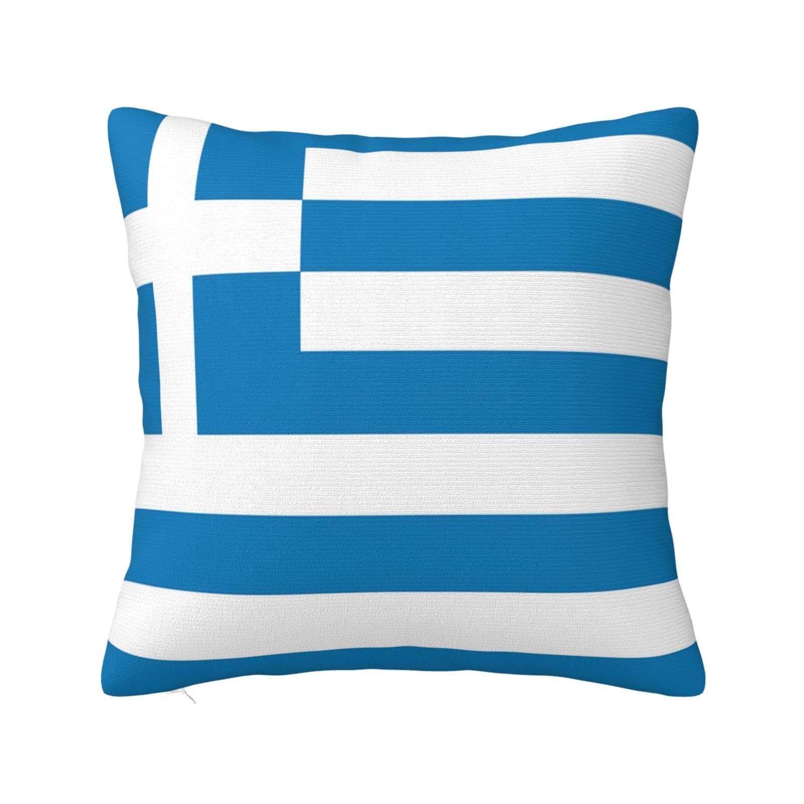 Throw Pillow Cover 45X45cm Greek Flag Throw Pillow Case Decor Design Throw Pillow Case Durable Cushion Cover For Girls