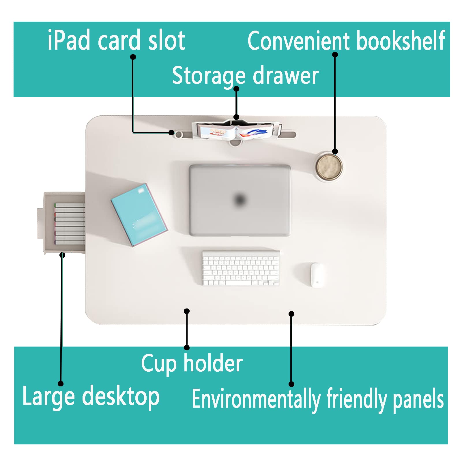 Amaredom Opvouwbare Draagbare Lap-bureau Notebook Stand Leeshouder met Opberglade en Bekerhouder voor het Eten van Ontbijt op Bed/Bank/Sofa Amaredom Opvouwbare Draagbare Lap-bureau Notebook Stand Leeshouder met Opberglade en Bekerhouder voor het Eten van Ontbijt op Bed/Bank/Sofa