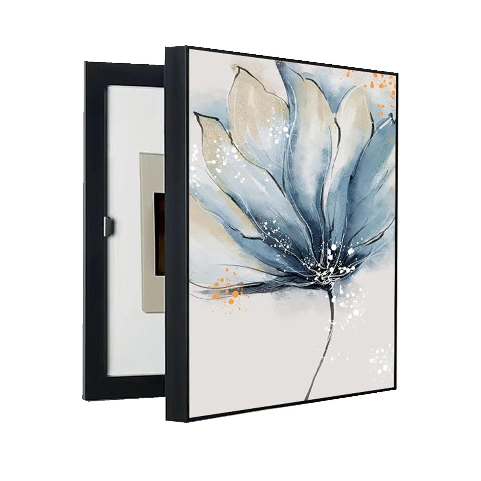 Decorativa Moderna Caja Eléctrica Contadores Abierto A la Derecha Cuadro Tapar Cuadro Electrico Ocultar Contador Tapa Fácil Instalación(C,50x60cm)