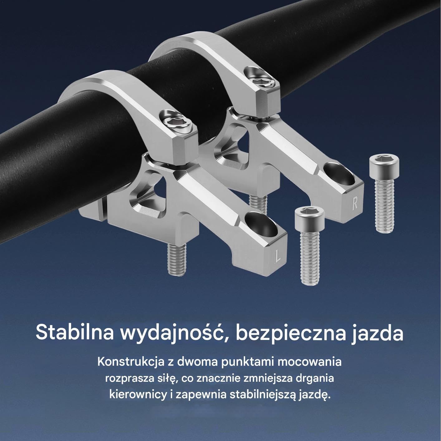 Kierownica Rowarowa Z Mocowaniem Bezpo?rednim - Zacisk Kierownicy Bezpo?redni Monta? | Precyzyjne Akcesorium Aluminiowe dla Wymagaj?cych Doros?ych Pocz?tkuj?cych