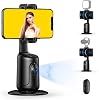Car Tripod, 360° Rotatable with 2 Cold Shoes and Remote Control, No App Phone Holder, Movable Tripod for Live Streaming, Vlog, Video Recording, Tiktok Battery