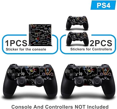 PS4 Konsolu ve 2 ADET Denetleyici Kaplamaları Matematik Geek için Tüm Gövde Vinil Kaplama Çıkartma