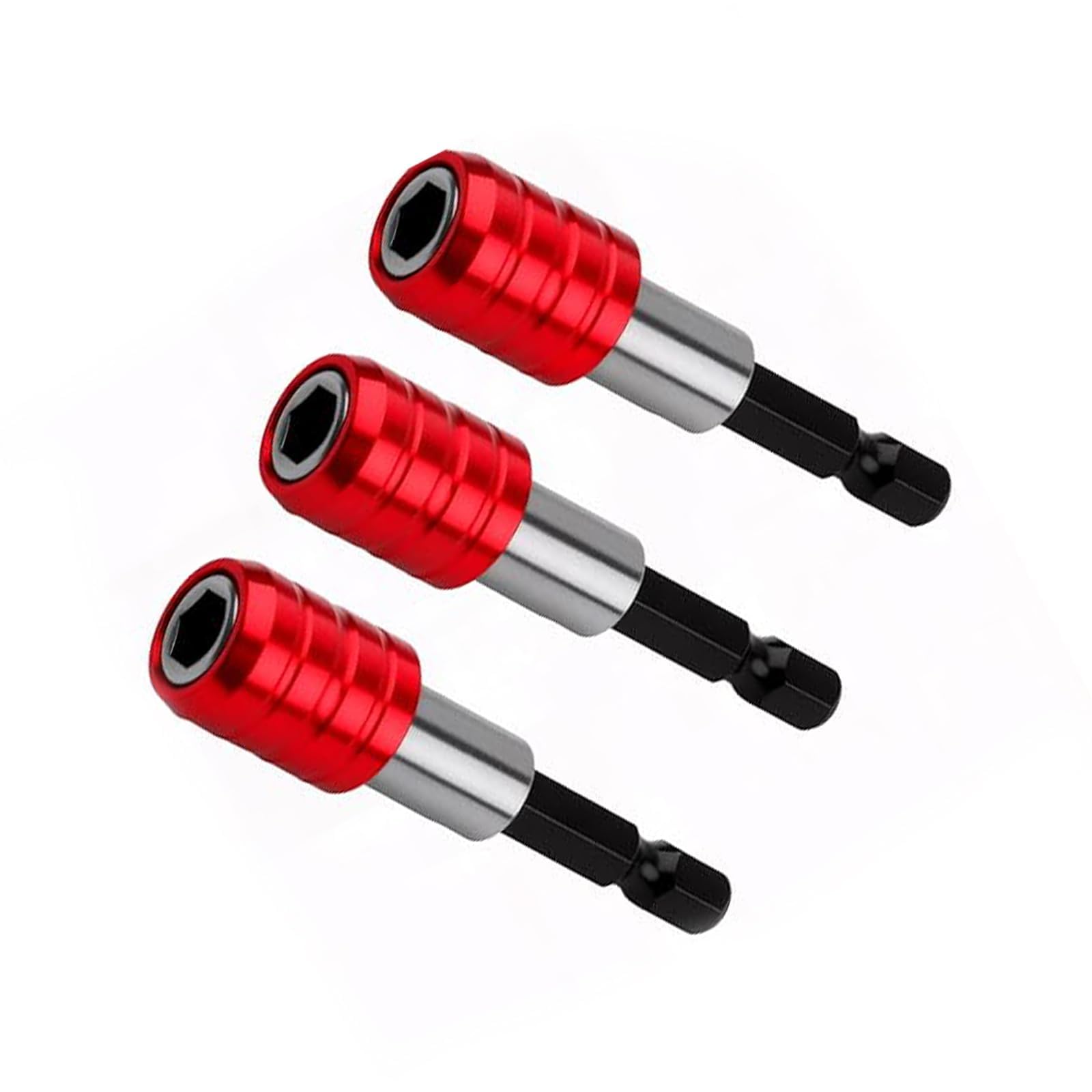 3PCS Screwdriver Bit Holder,Magnetic Drill Bit Holder,Quick Release Drill BitHolder Bar Chuck Adapter Durable Steel for Power Drills,Impact Extension Bar Set,Electric Screwdrivers,Handheld Drivers