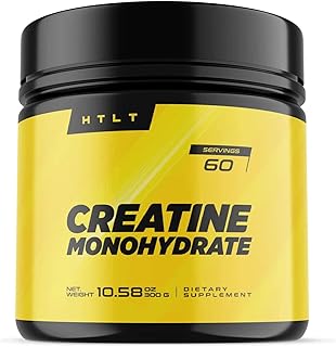 HTLT Creatine Monohydrate Powder - 60 Servings, Unflavored 5g Per Serv