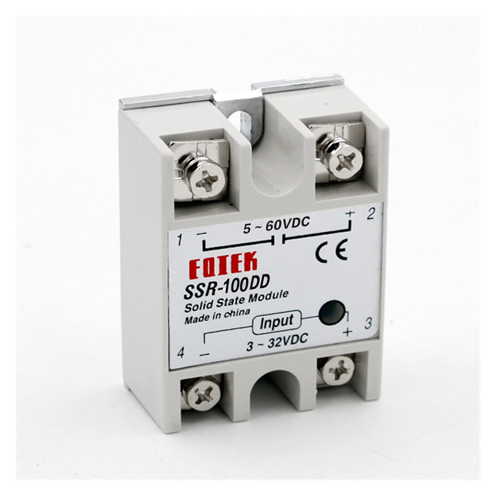Relè SSR -50DA/60DA/75DA DC Controllo AC SSR White Shell Relè a Stato Solido monofase Senza Copertura in Mini relè(Size:SSR-60DA)