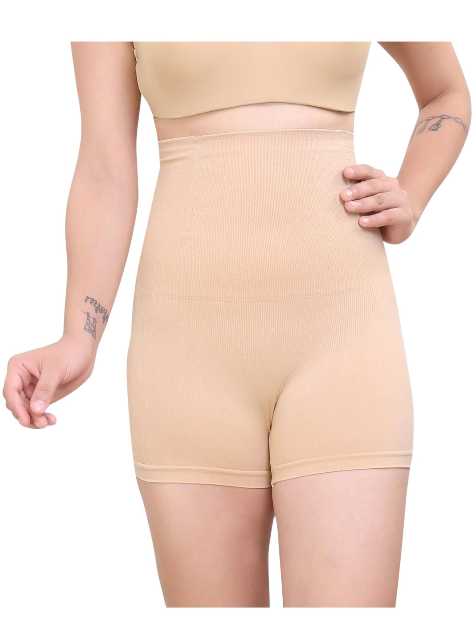 kroywen High Waisted Tummy Control Shapewear Shorts for Women - Thigh Slimmer Body Shaper Panties - Slip Shorts Under Dresses - Seamless Abdomen Shaper - Fits up to 36 Waist-picture-33