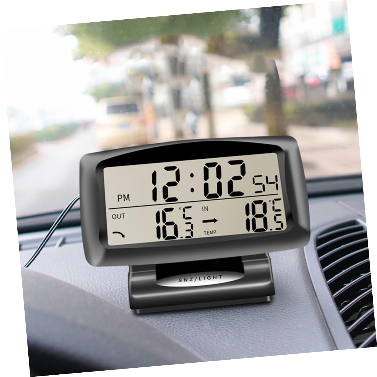 Thermometer for Adults Car Luminous Thermometer Easy to Install Dust-Resistant Metal