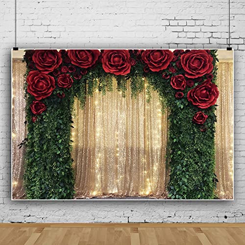 Fondo fotográfico dorado con lentejuelas 10x8 pies miniatura 3