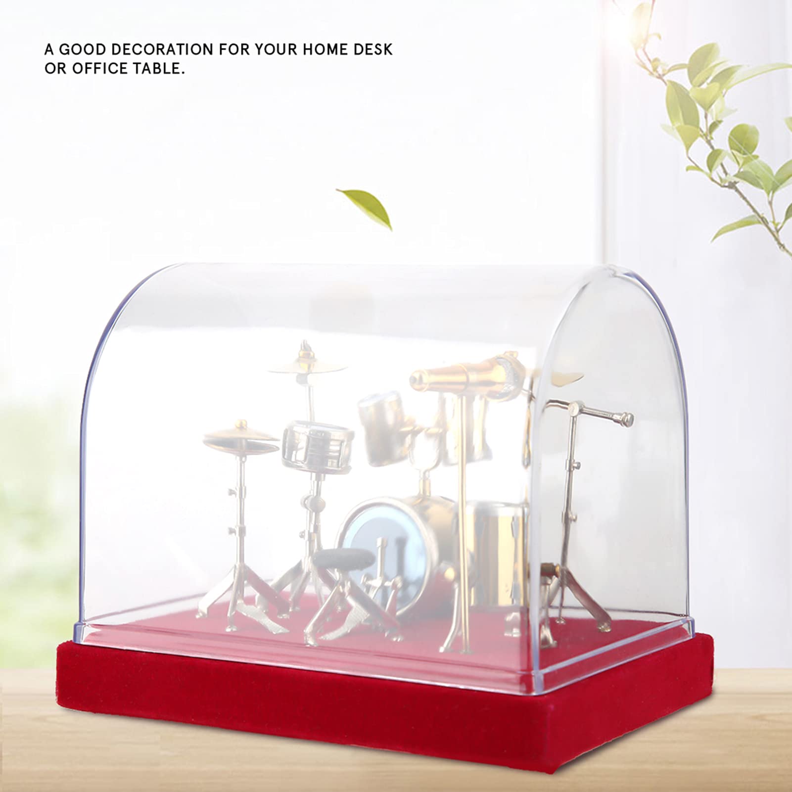 Juego de Batería en Miniatura, Juego de Batería de Escritorio Modelo de Pantalla Mini para Adornos Artesanía Decoración 18 * 15 * 15,2 cm