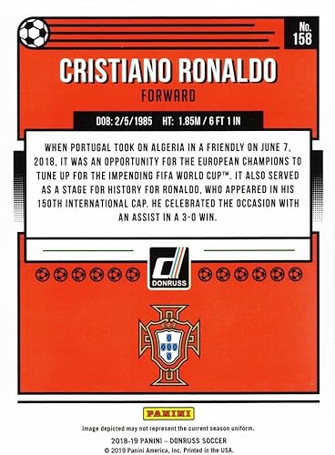 Miniatura 2 de 2018-19 Panini Donruss #158 Cristiano Ronaldo Soccer Card