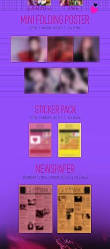 Miniatura 2 de ITZY Guess Who 4th Mini Album 3 VERSIÓN SET 1p Mini póster plegable en paquete+72p PhotoBook+2p PhotoCard+Pegatina+Tipo de periódico+Mensaje