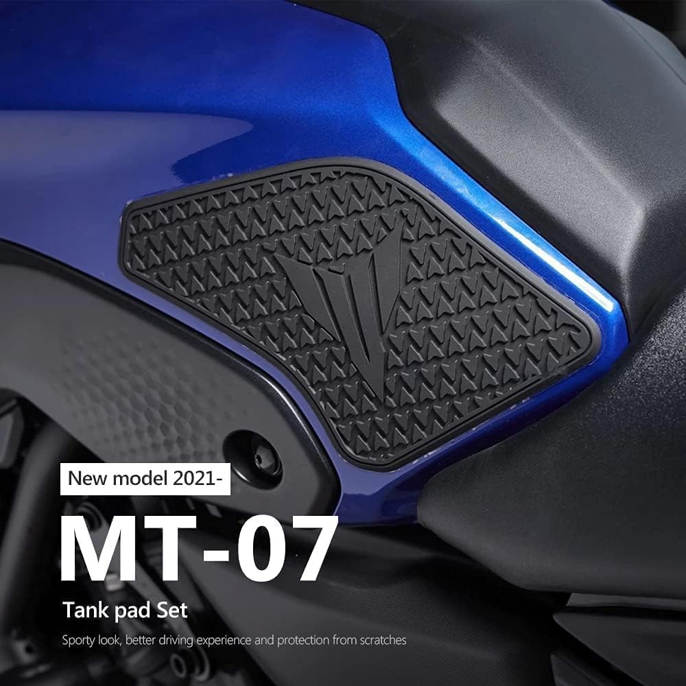 Protége Réservoirs pour MT 07 MT07 MT-07 2021 -, Antidérapant Protection Réservoir Adhésive Tankpad pour Moto MT 07 MT07 MT-07 2021 -