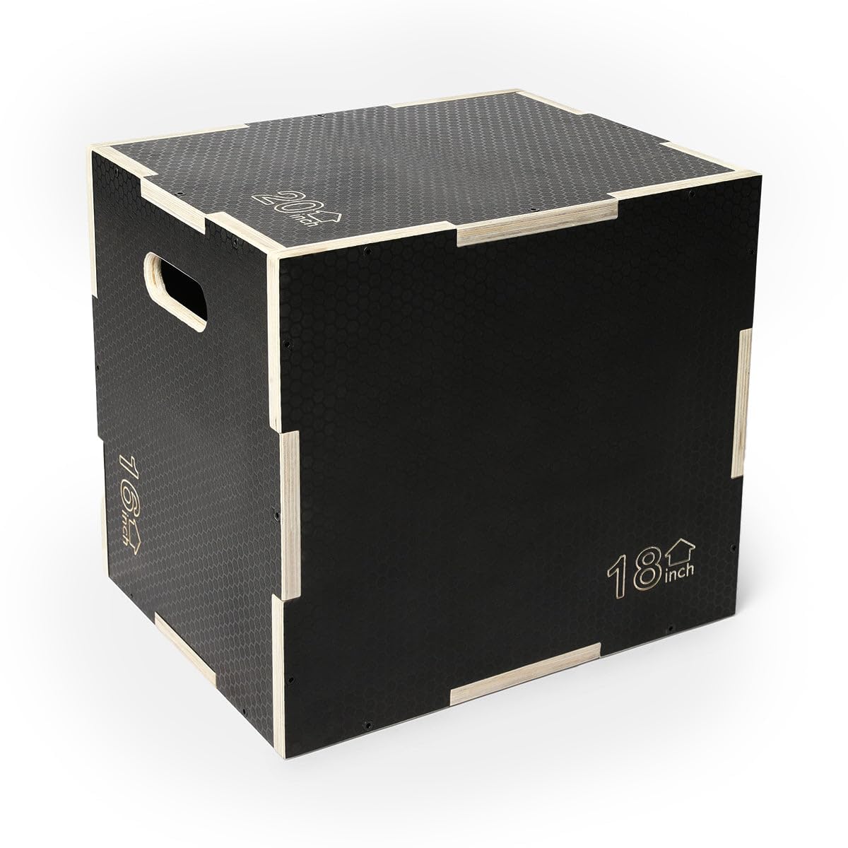 NORTHERN Plyometric Jump Box, 3-in-1 Wooden Plyo Box for Strength Training, Cross Training & Home Gym Workouts, Premium Exercise Step Platform for Jump Training, Fitness & Aerobic Exercises