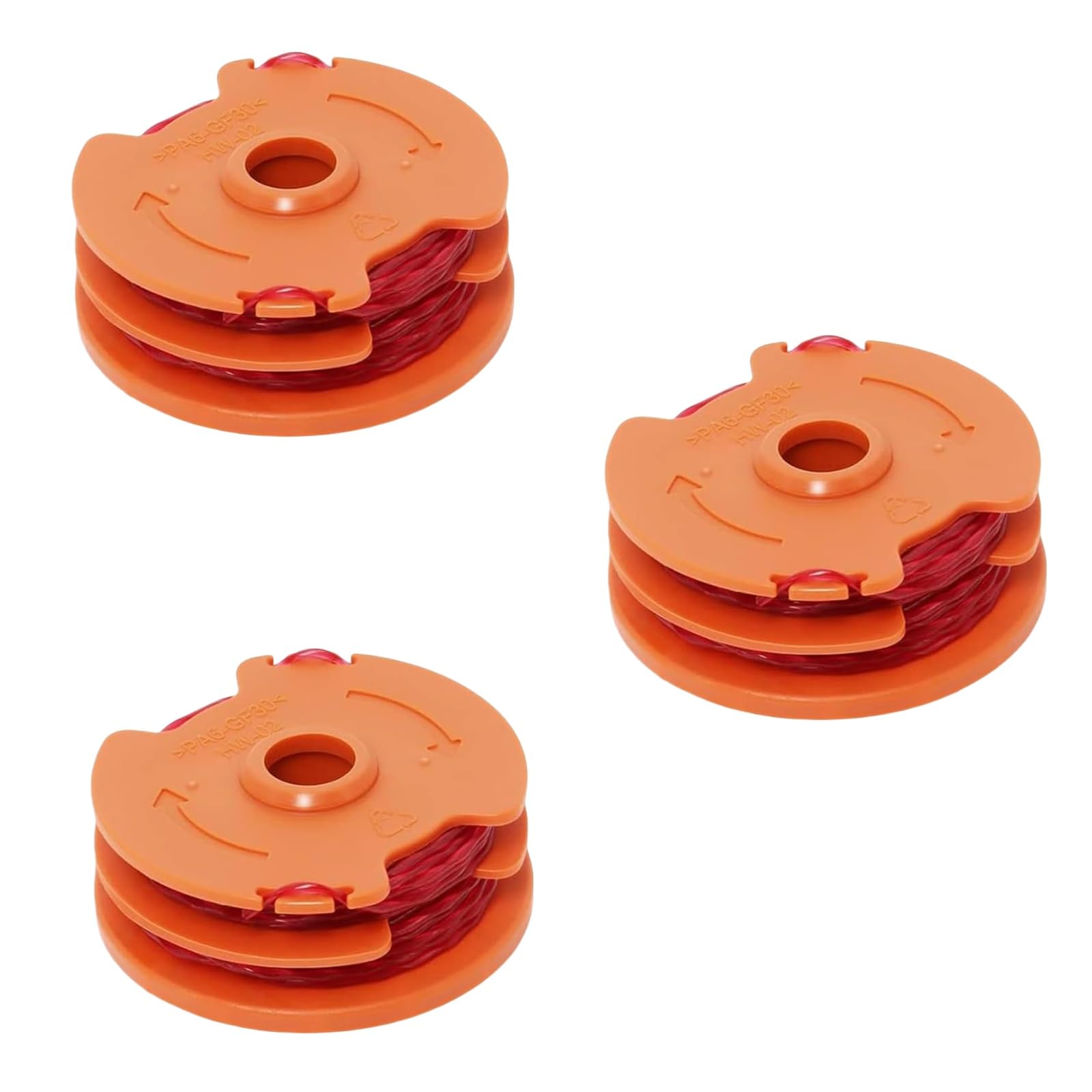 XINTONG 3PCS Strimmer Spool Line WX100 for Worx WG119E, Qualcast GT25 GGT350A1, McGregor MET6032 MET4530 MET3525, Autofeed Spool and Line