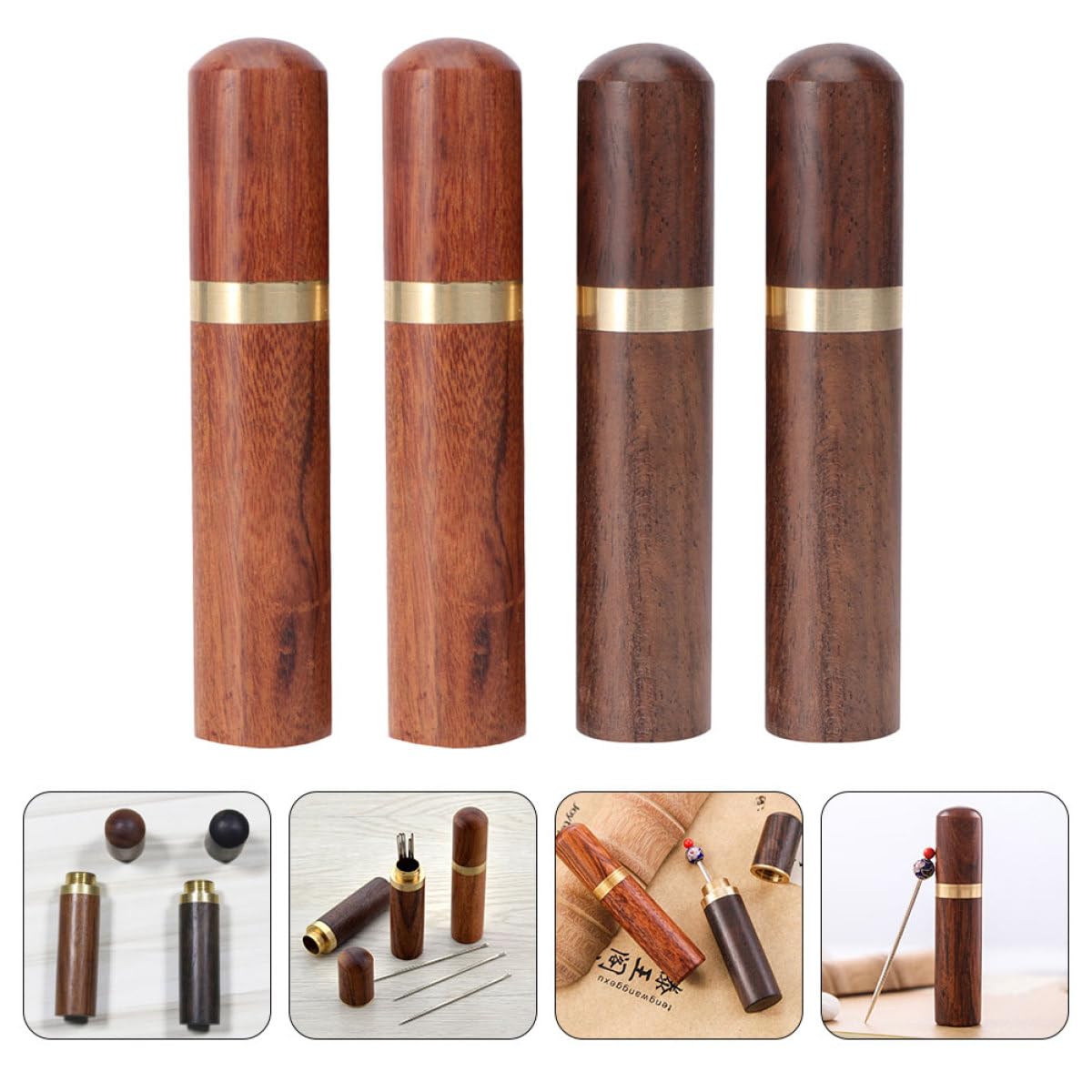 SEWACC 12piezas Cajas De Costura De Madera Portátil De Organizador Multifuncional Para Hilo y Accesorios De Costura Para Hogar y Dormitorios