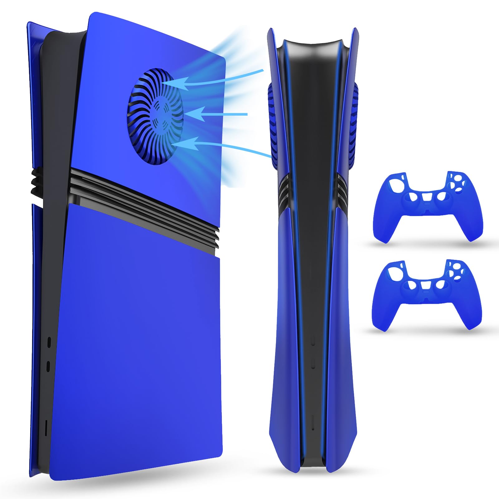PEYANZ Vented Faceplate for PS5 Pro Digital Edition+2 Controller Covers