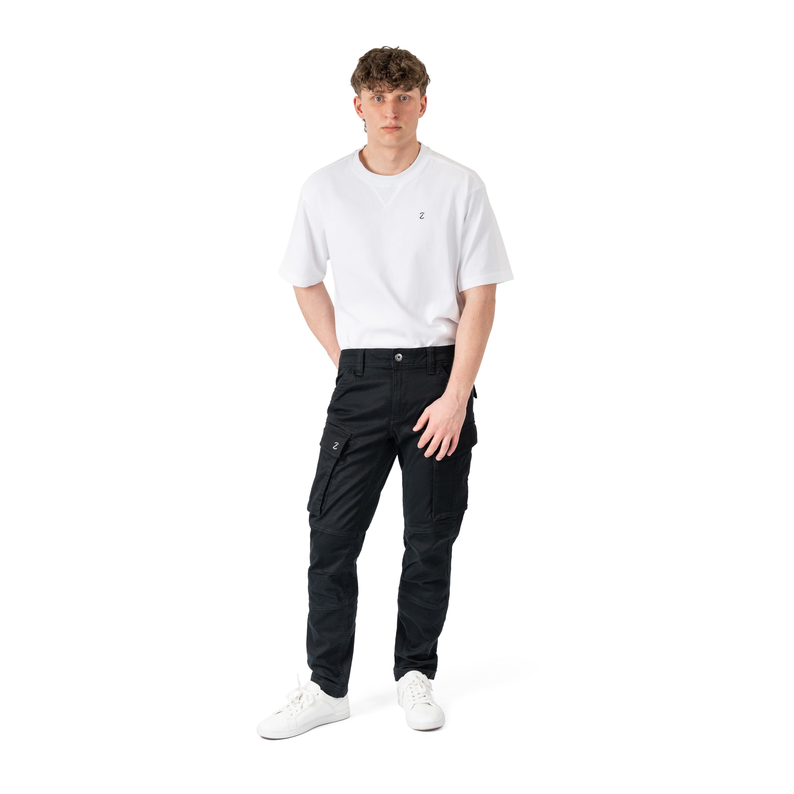ZEHN Adaptive - Herren Cargohose aus Baumwoll-Stretch Twill, 3D Engineered Tapered Regular Fit, Robuste Verarbeitung, Praktische Cargotaschen, Freizeit- & Alltagshose