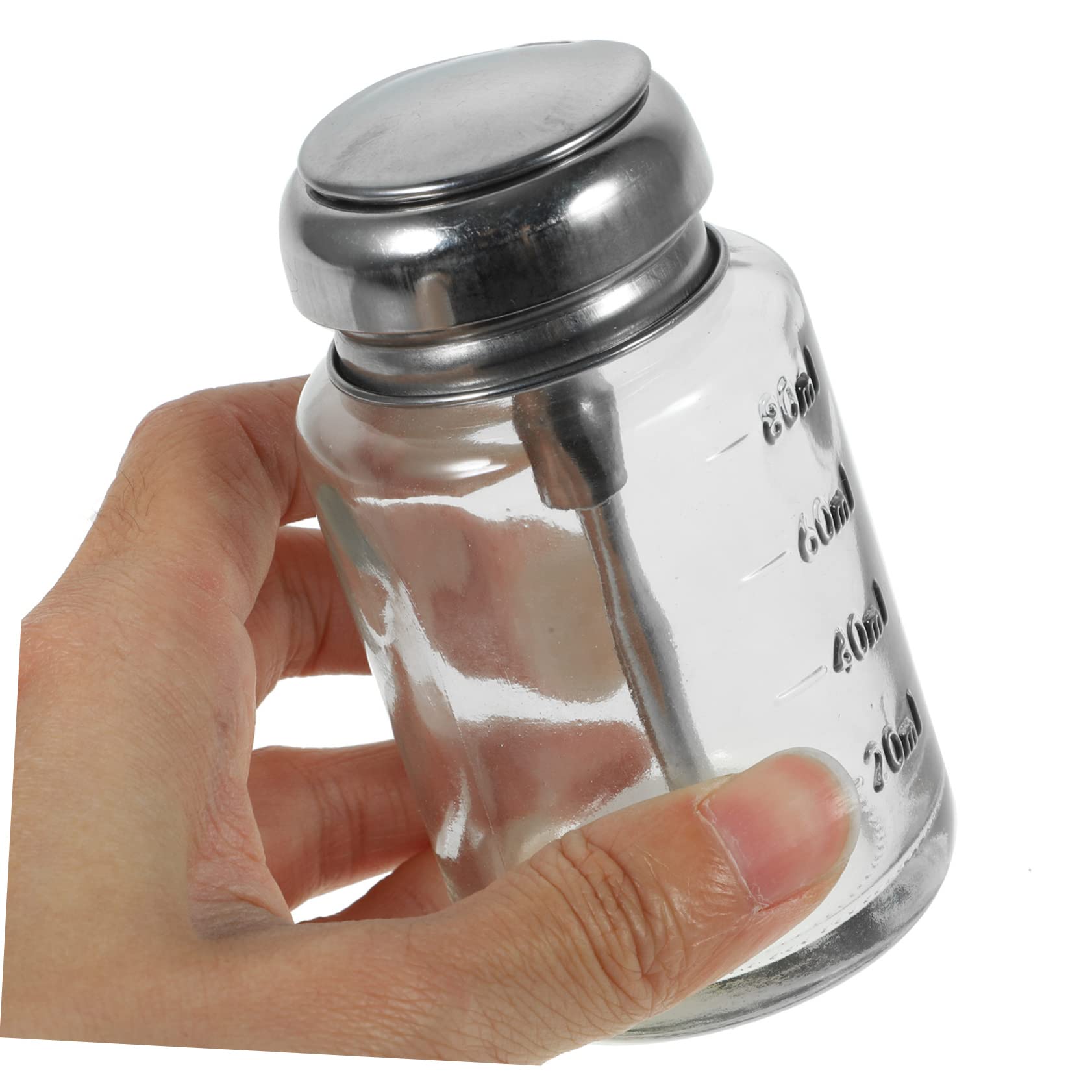 CALLARON 5 Stück Pumpflasche Klar Tragbar Bruchsicher Geruchlos Nachfüllbar für Kosmetikflüssigkeiten Nagellackentferner für Nageldesign und Make Up Handlich Kompakt Langlebig