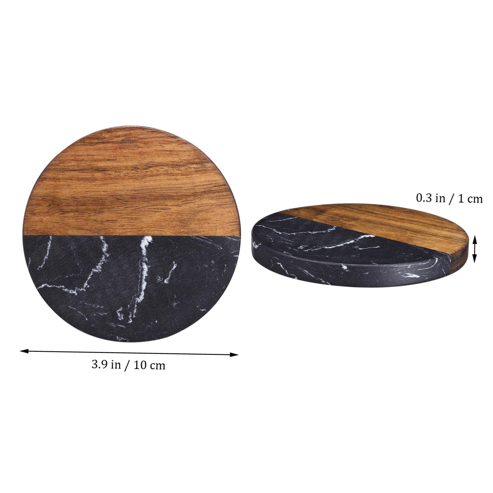 Posavasos de Madera Redondos 4 Piezas Aislamiento Térmico
