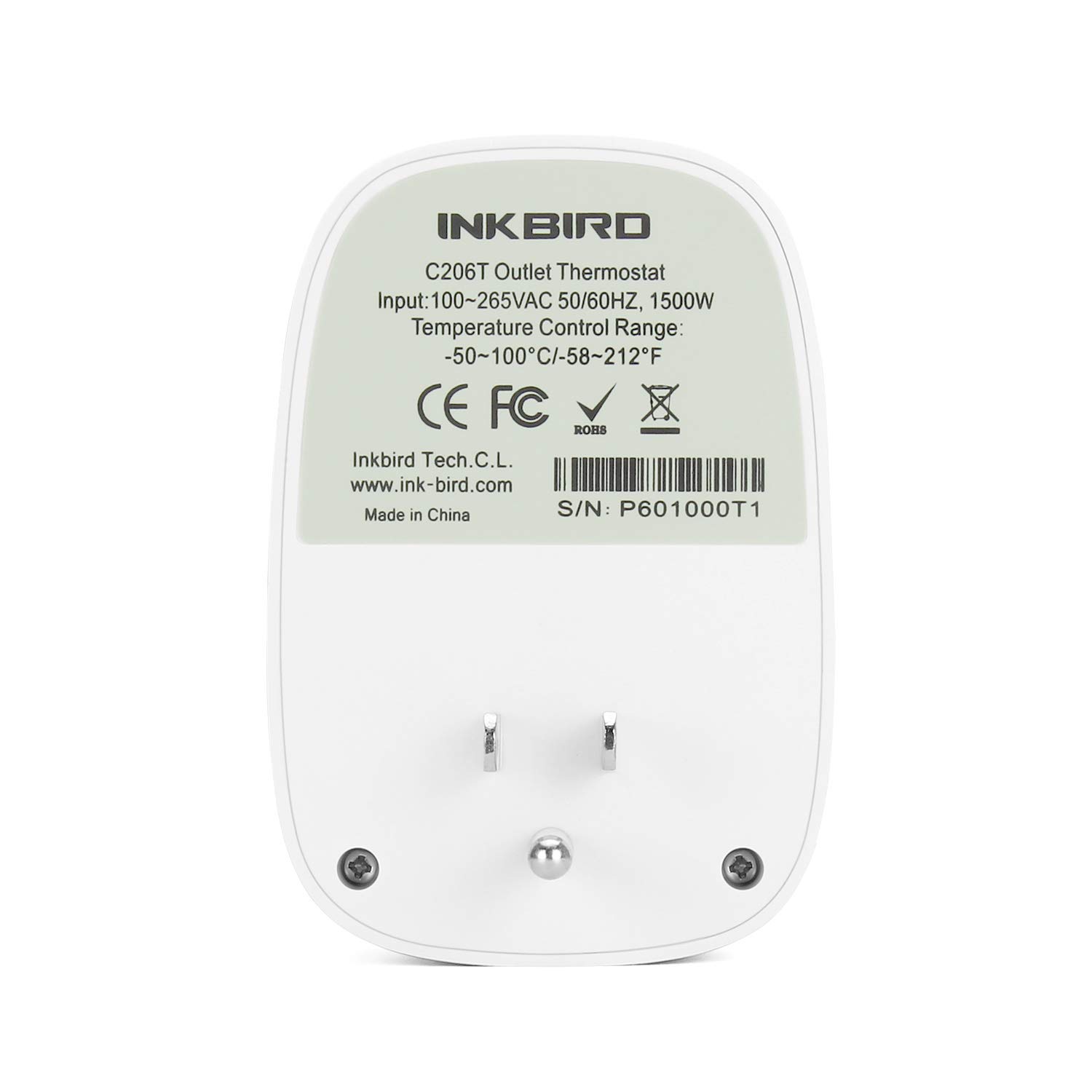 Inkbird C206T 1500W Heat Mat Temperature Controller Day and Night Thermostat 6.56 Feet NTC Sensor F and C Degree -58 to 212F: Industrial & Scientific
