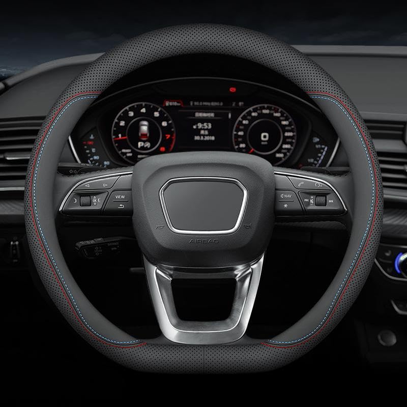 Steering Wheel Covers for Hyundai Ioniq Elantra Tucson Bayon Getz Reina Veloster Car Steering Wheel Protector Breathable Durable Steering Wrap Steering Protection Cover,B2