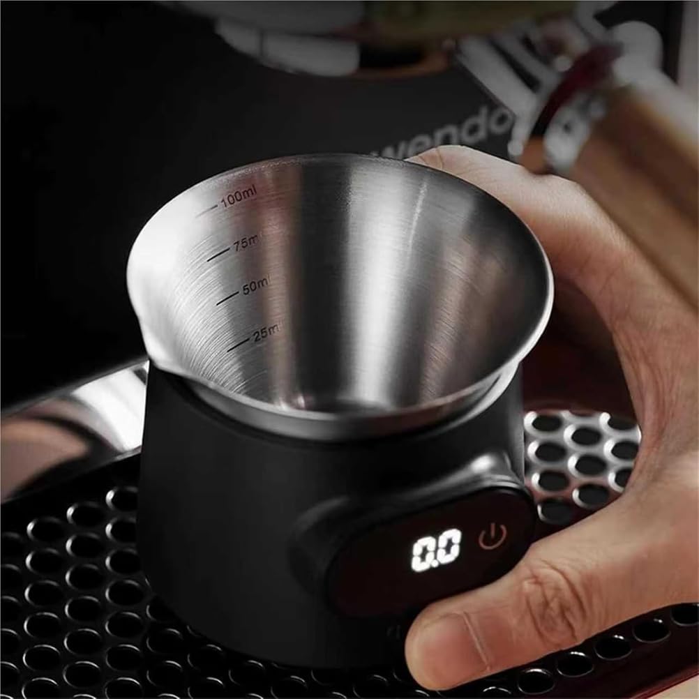 Balanza Electrónica Cocina Alta Precisión, Taza Dosificadora Digital para Espresso con Botón Táctil, Rango Medición De 0,2 A 500 G Y Gran Capacidad De 100 Ml, Precisión 0,1 G para Espresso.