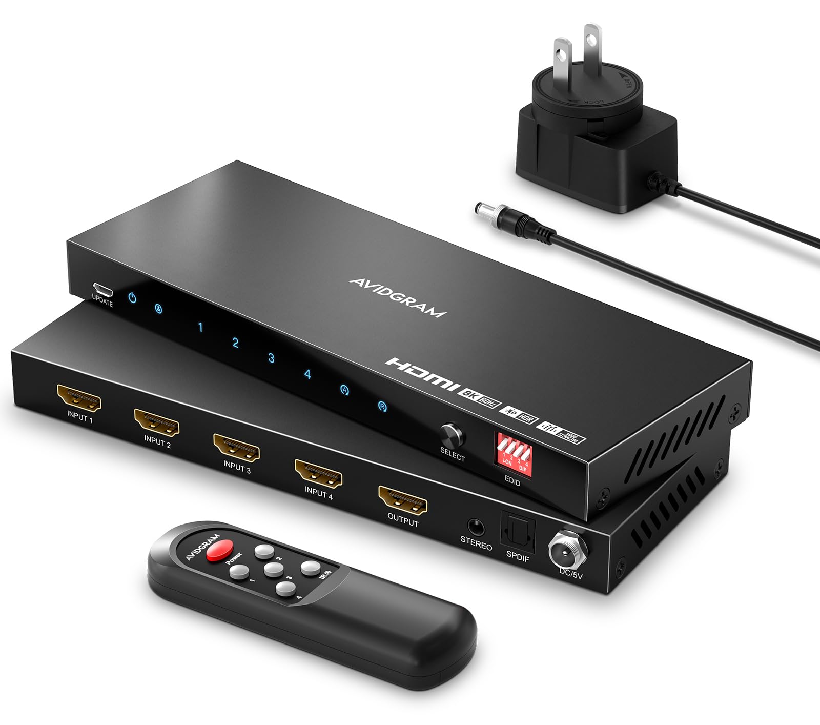 Amazon.com: HDMI 2.1 Switch 4 in 1 Out, 8K60Hz / 4K120Hz Gaming