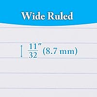 Vista 4 de BAZIC - Cuaderno de espiral, 1 materia, papel rayado ancho de 8 x 10-1/2 pulgadas, 70 hojas de cubierta roja, cuadernos de compilación de diario