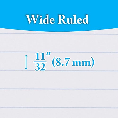 Miniatura 4 de BAZIC - Cuaderno de espiral, 1 materia, papel rayado ancho de 8 x 10-12 pulgadas, 70 hojas de cubierta roja, cuadernos de compilación de diario para